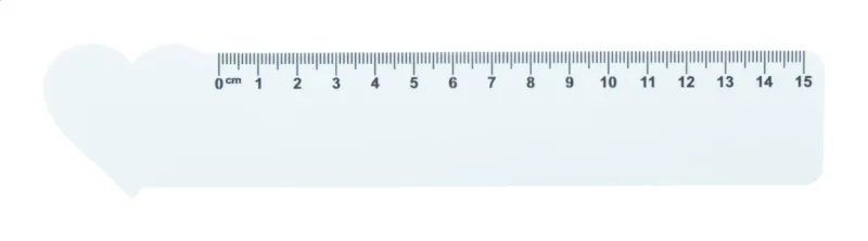 Szív formájú vonalzó, 15 cm – Couler 15, fehér