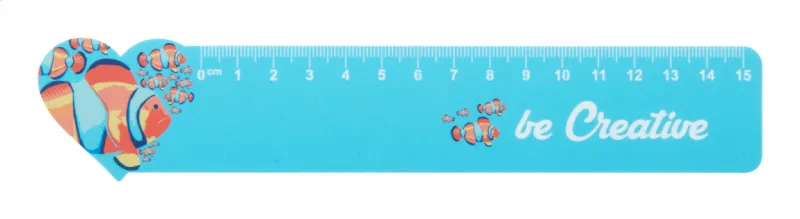Szív formájú vonalzó, 15 cm – Couler 15, fehér