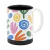 Szublimációs bögre – MultiColour Plus, fekete / fehér