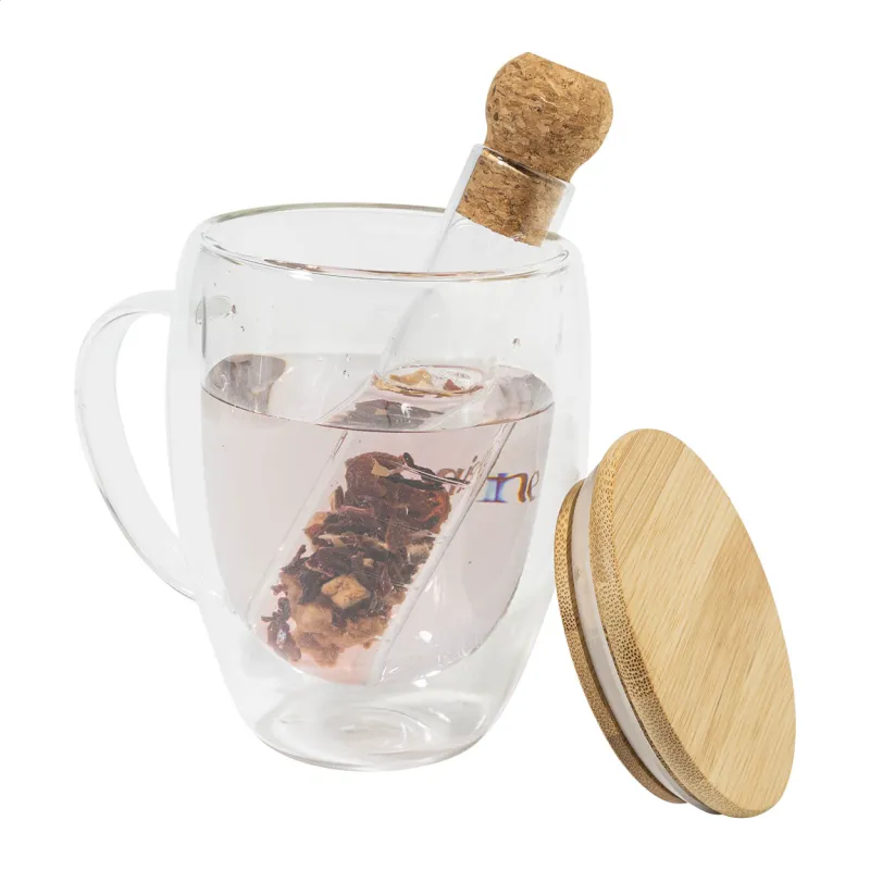 Teafűtartó, átlátszó / natúr