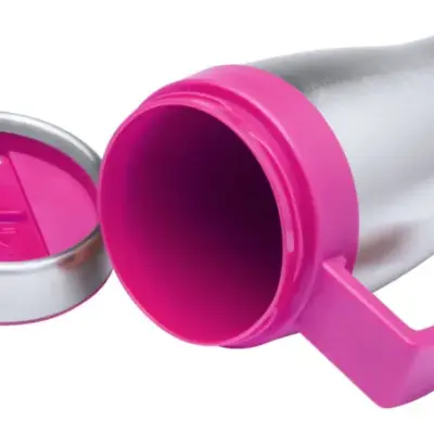 Thermo bögre – Caprol Plus, pink / ezüst
