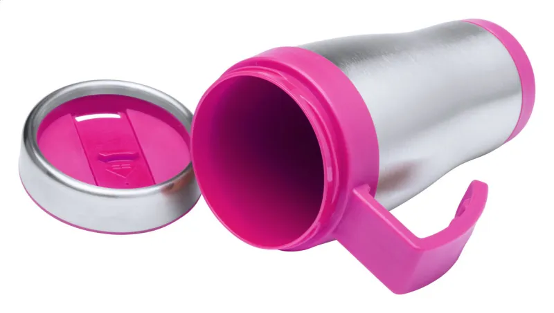 Thermo bögre – Caprol Plus, pink / ezüst