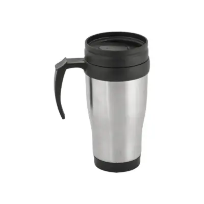 Thermo bögre, ezüst / fekete