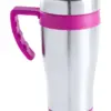 Thermo bögre, pink / ezüst