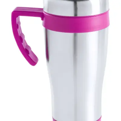 Thermo bögre, pink / ezüst