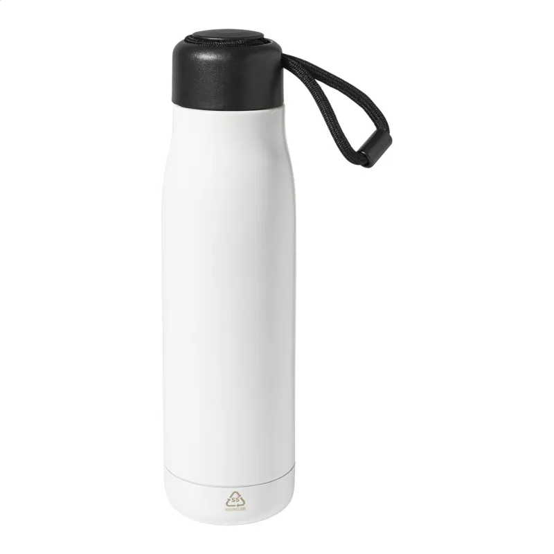 Újrahasznosított rozsdamentes acél termosz, fehér
