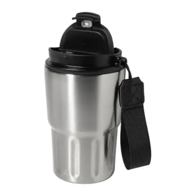 Újrahasznosított rozsdamentes acél thermo pohár – Aricha, ezüst