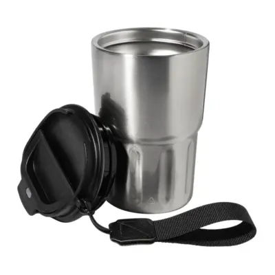 Újrahasznosított rozsdamentes acél thermo pohár – Aricha, ezüst