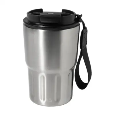 Újrahasznosított rozsdamentes acél thermo pohár, ezüst