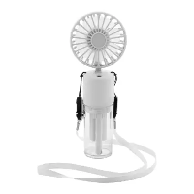 Újratölthető vízpermetes ventilátor, fehér