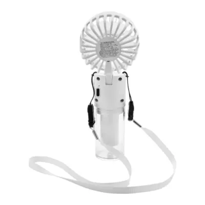 Újratölthető vízpermetes ventilátor, fehér