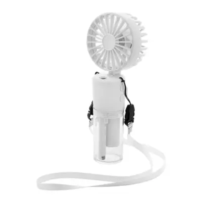 Újratölthető vízpermetes ventilátor, fehér