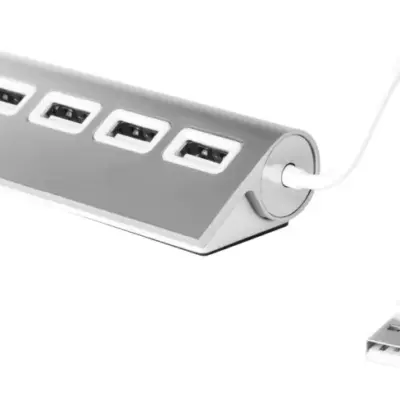 USB hub – Wudge, ezüst / fehér
