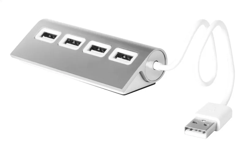 USB hub – Wudge, ezüst / fehér