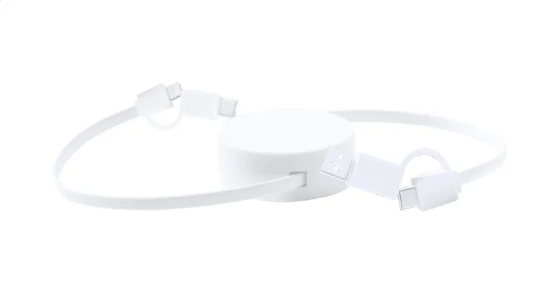 USB töltőkábel, fehér