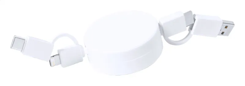 USB töltőkábel, fehér