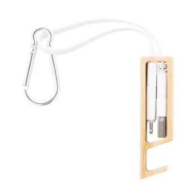 USB töltőkábel, fehér / natúr