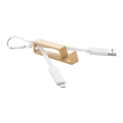 USB töltőkábel, fehér / natúr