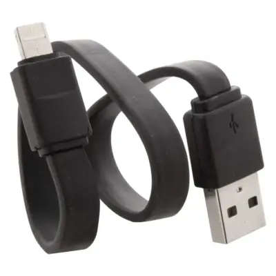 USB töltőkábel, fekete