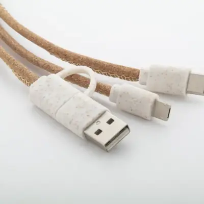 USB töltőkábel, natúr