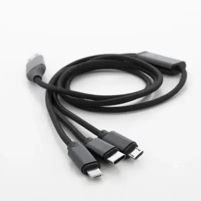 USB töltőkábel – Ralong, fekete