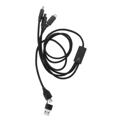 USB töltőkábel – Ralong, fekete