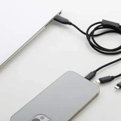 USB töltőkábel – Ralong, fekete