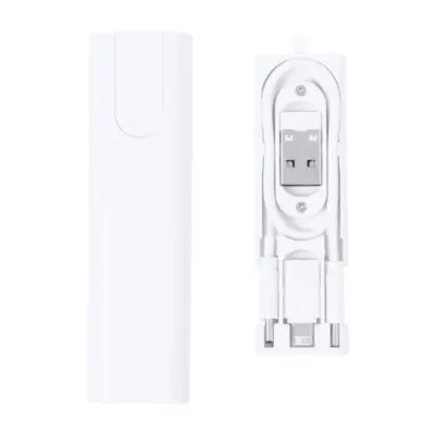 USB töltőkábel szett, fehér