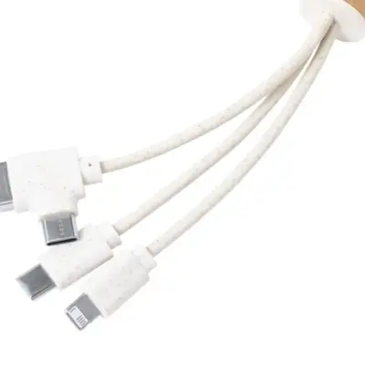 USB töltős kulcstartó, natúr