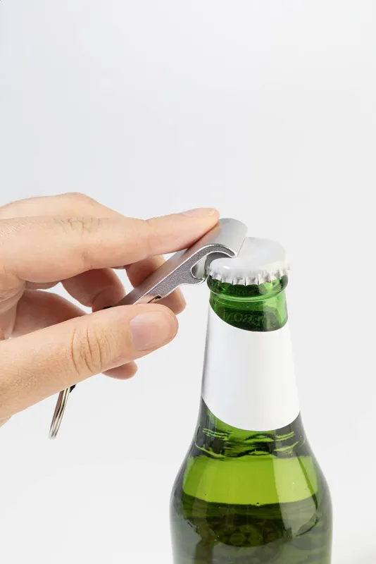 Üvegnyitós kulcstartó bevásárlókocsi érmével – OpenCart, ezüst