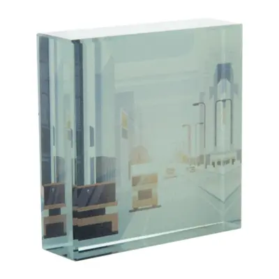 Üvegtömb, átlátszó