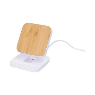 Vezeték nélküli töltős mobiltelefon-tartó, fehér