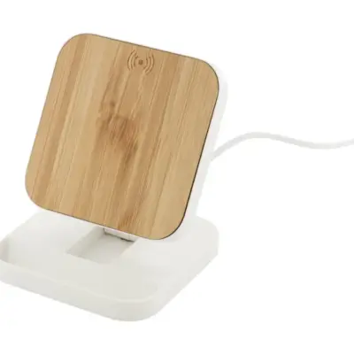Vezeték nélküli töltős mobiltelefon-tartó, fehér