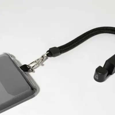 RPET mobiltartó csuklópánt – CuffStand, fekete