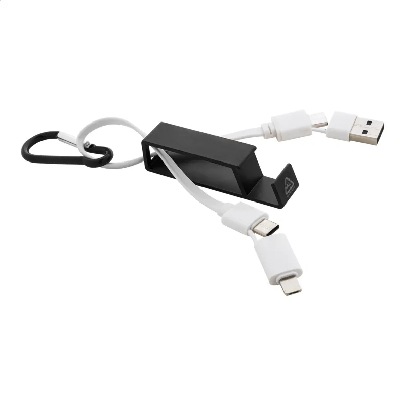 USB töltőkábel – Cappy, fekete