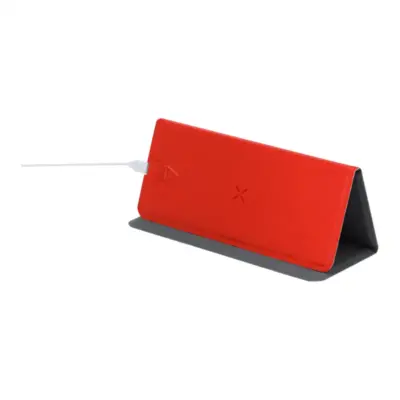 Vezeték nélküli töltős egérpad – Peppu Charge, piros