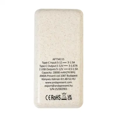 Power bank – Durum XL, natúr
